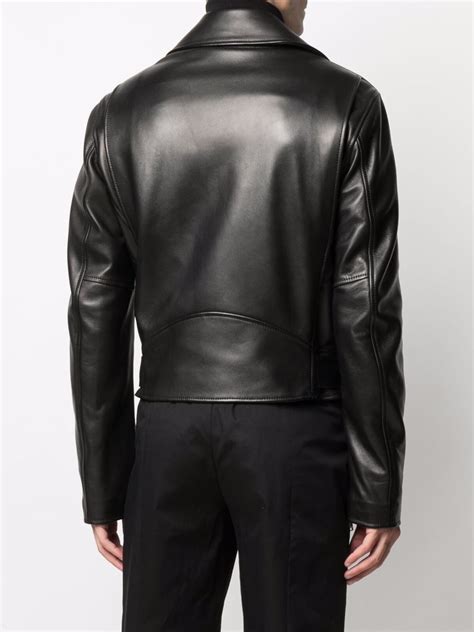 versace nappa leather biker jacket|net a porter versace jacket.